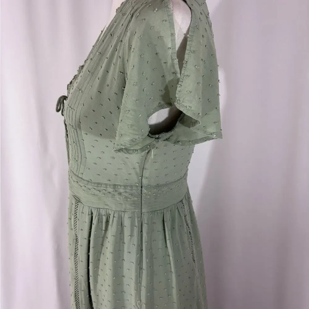 Lulu's Sage Lace-Trimmed Boho Maxi Dress - Picture 5 of 9